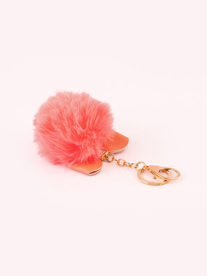 Bow Pompom Keychain