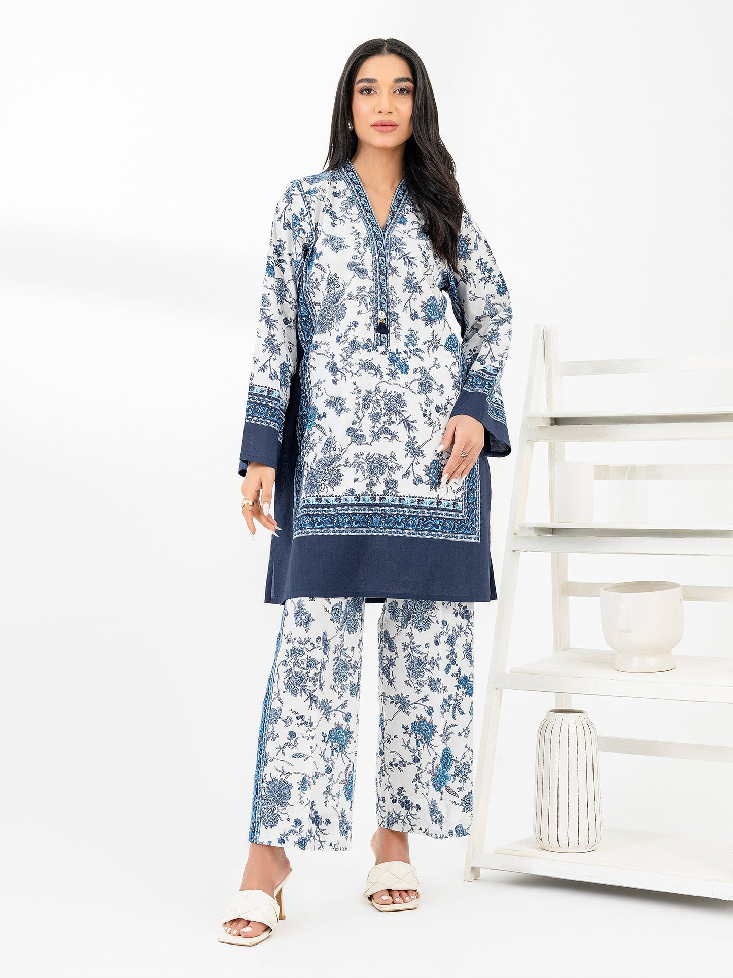 Cambric Co-Ord Set-Printed (Pret)