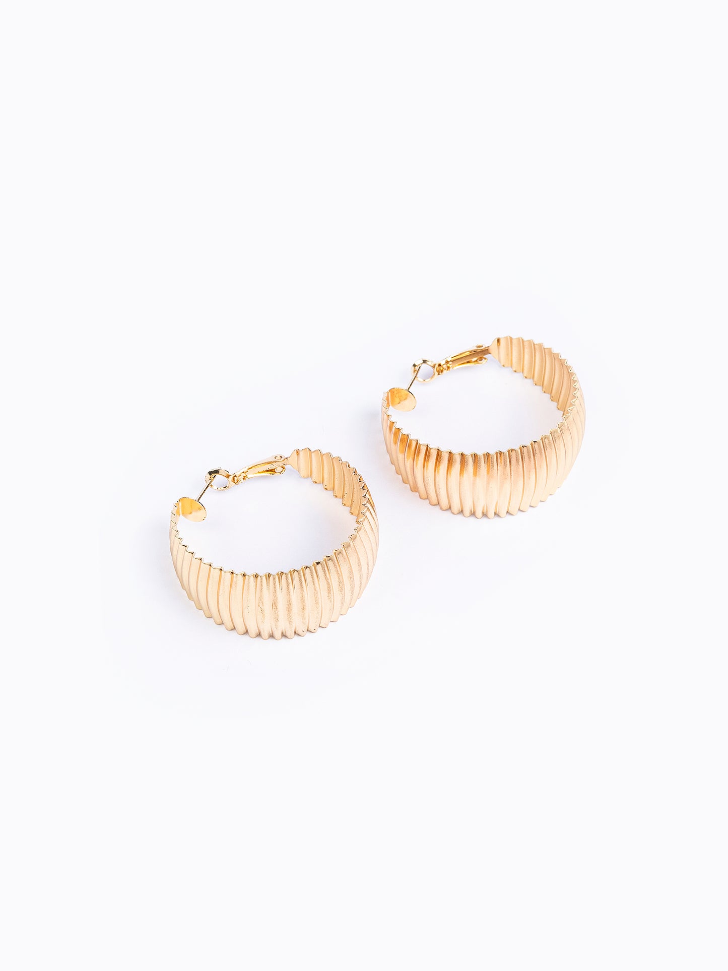 Textured Hoop Earings