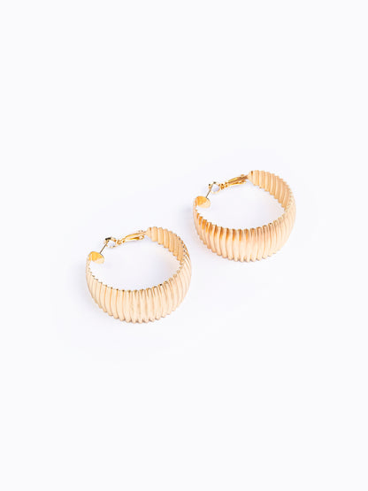 Textured Hoop Earings