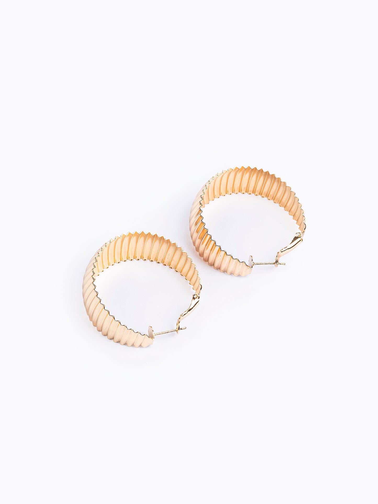 Textured Hoop Earings