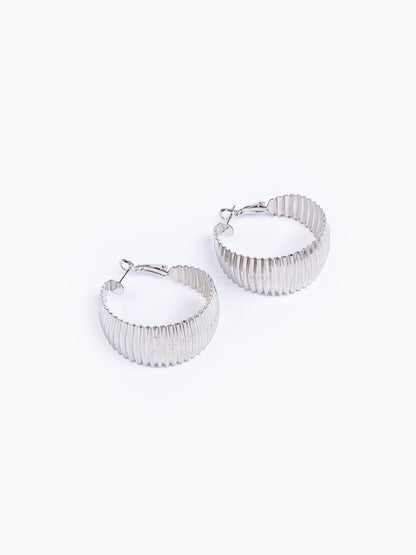 Textured Hoop Earings