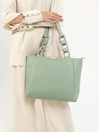 Cinnamom/sunny Lime Light Tote Bag