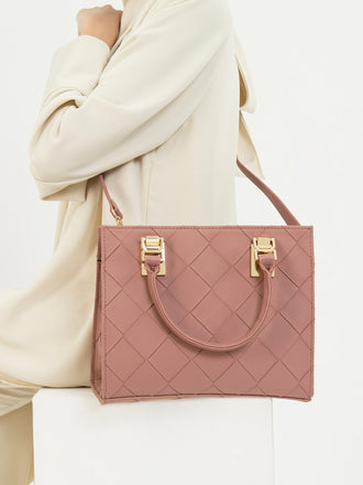 criss-cross-pattern-handbag