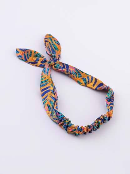 Printed Silk Looped Hairband