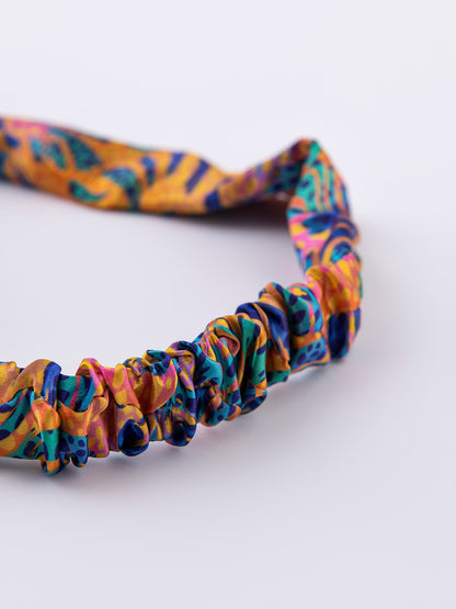 Printed Silk Looped Hairband