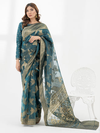 3-piece-cambric-saree-embroidered-(pret)