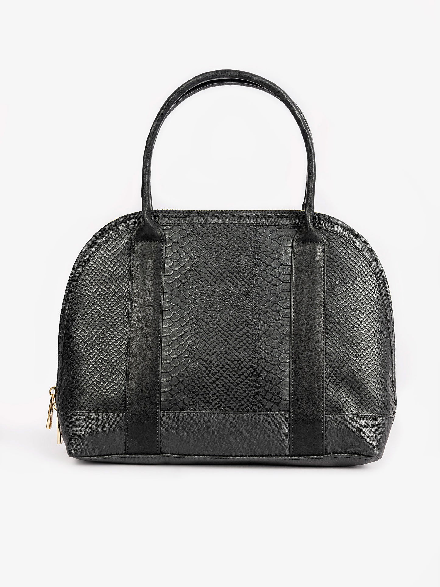 Snake Textured Dome Handbag