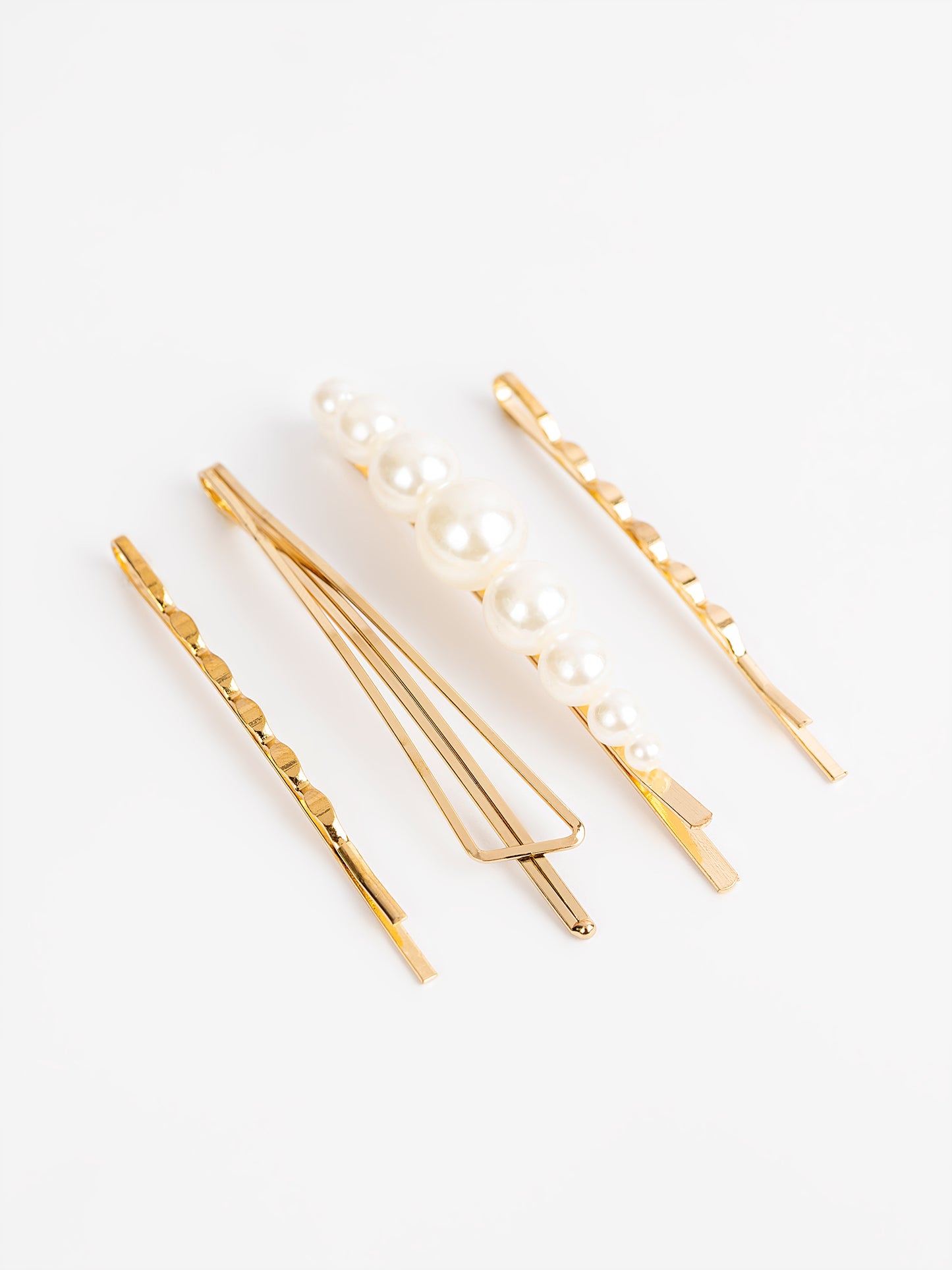 Pearl Beaded Hair Snap Clip Set