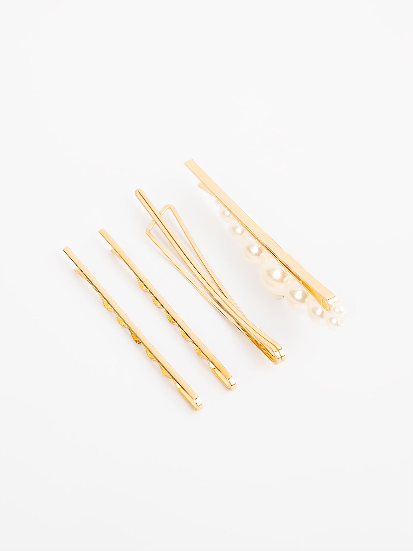 Pearl Beaded Hair Snap Clip Set