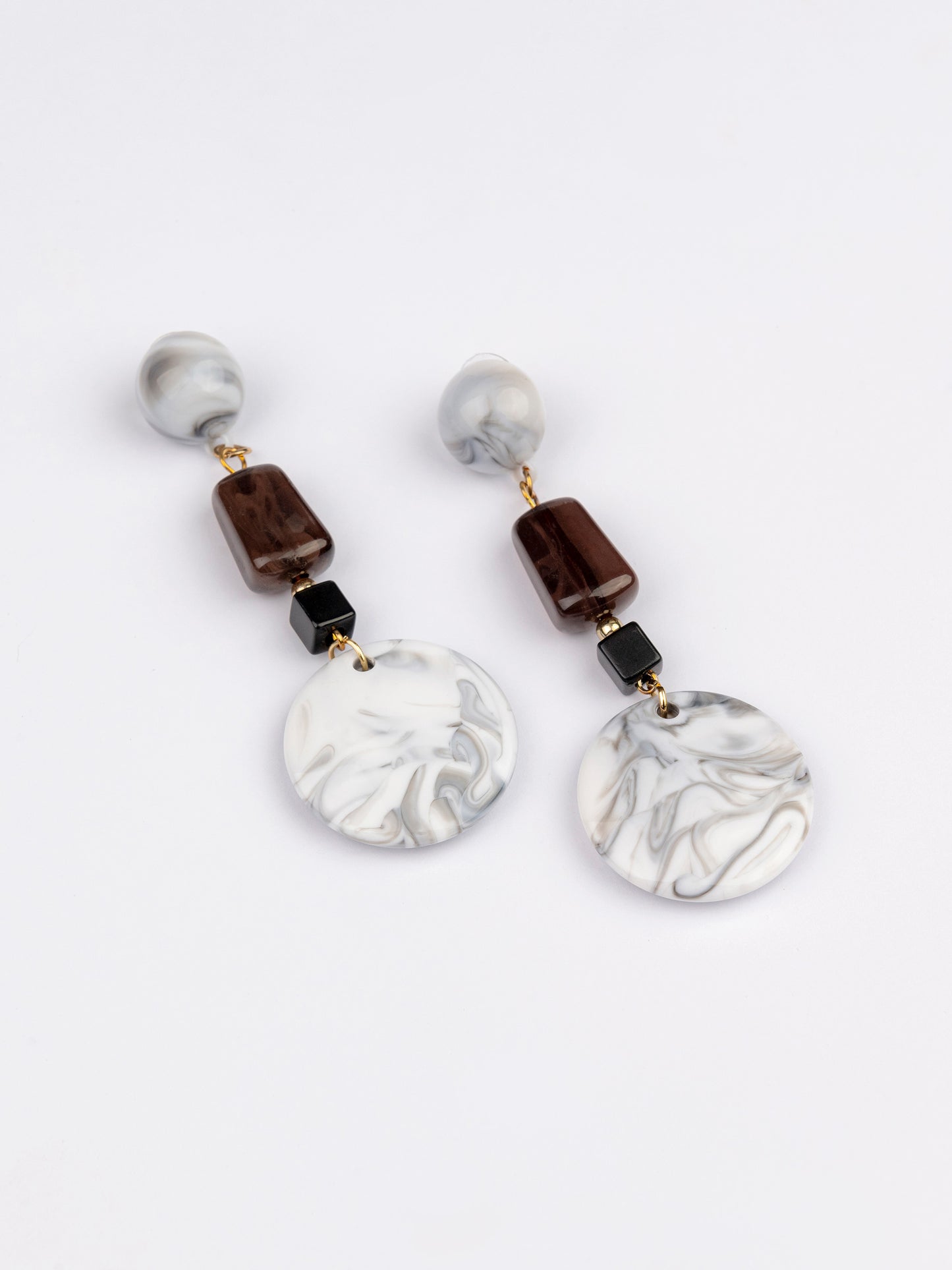 Geometric Marble Earrings