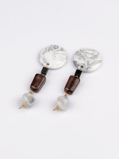 Geometric Marble Earrings