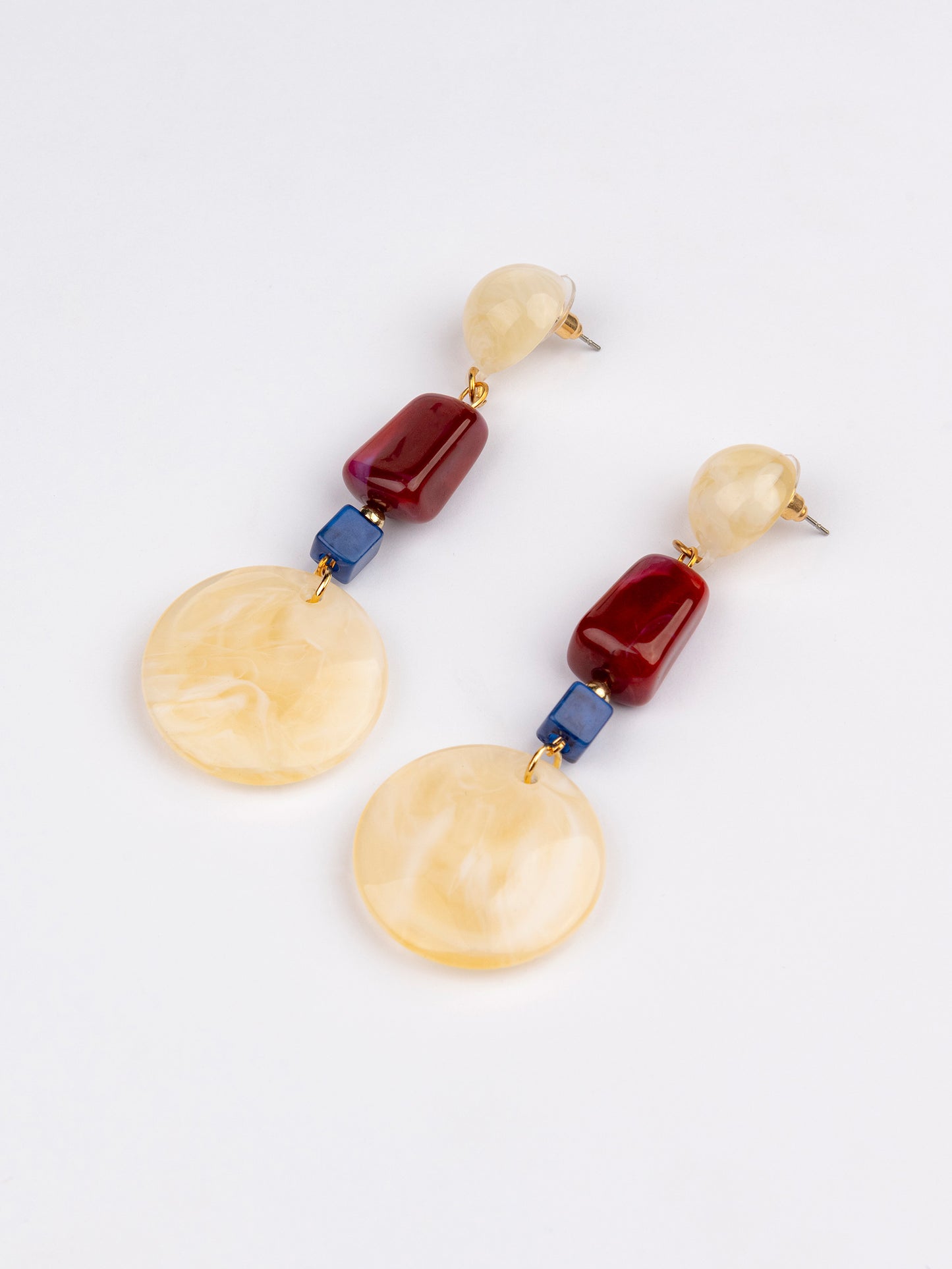 Geometric Marble Earrings