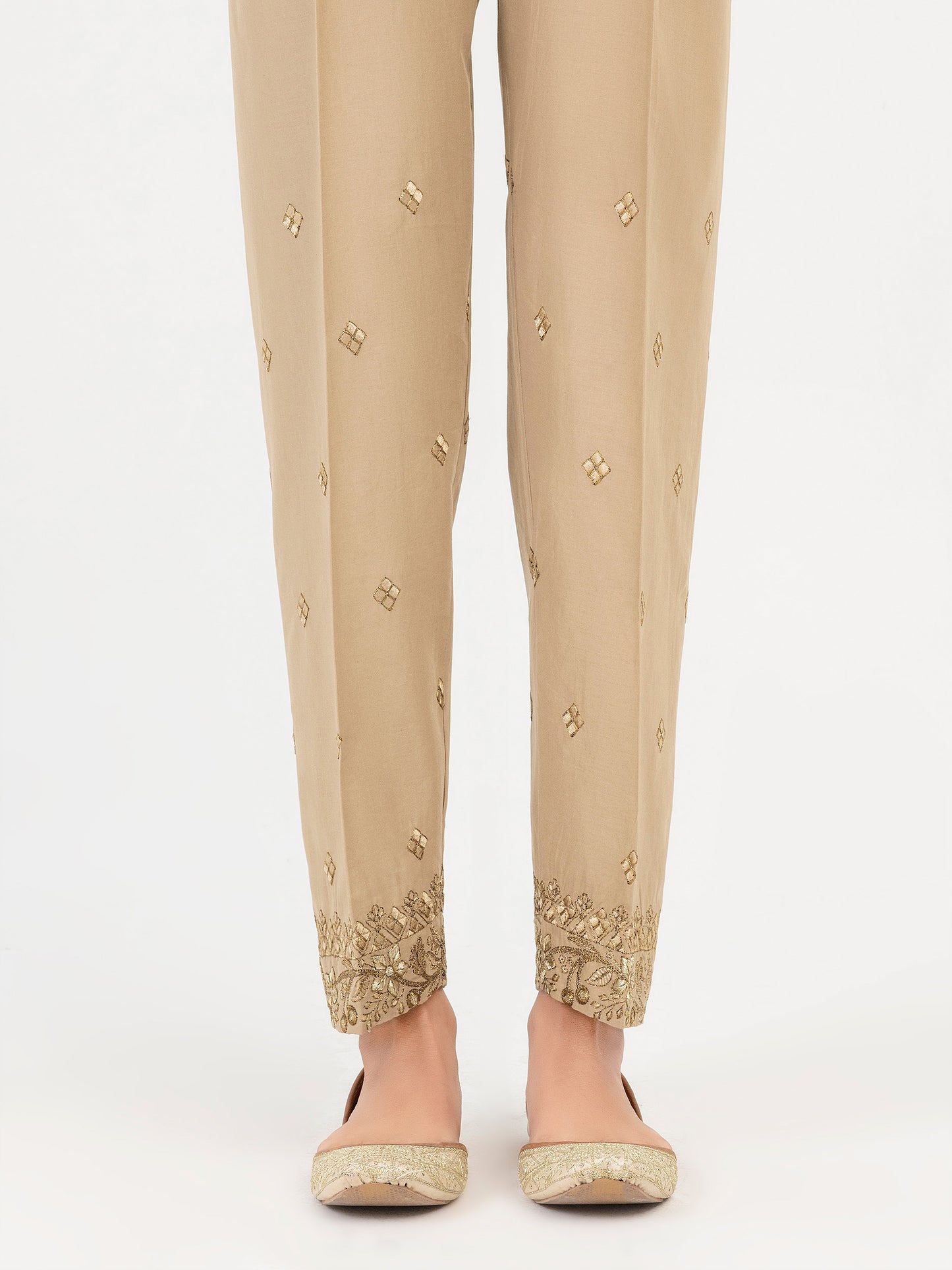 Cambric Trouser-Embroidered (Pret)