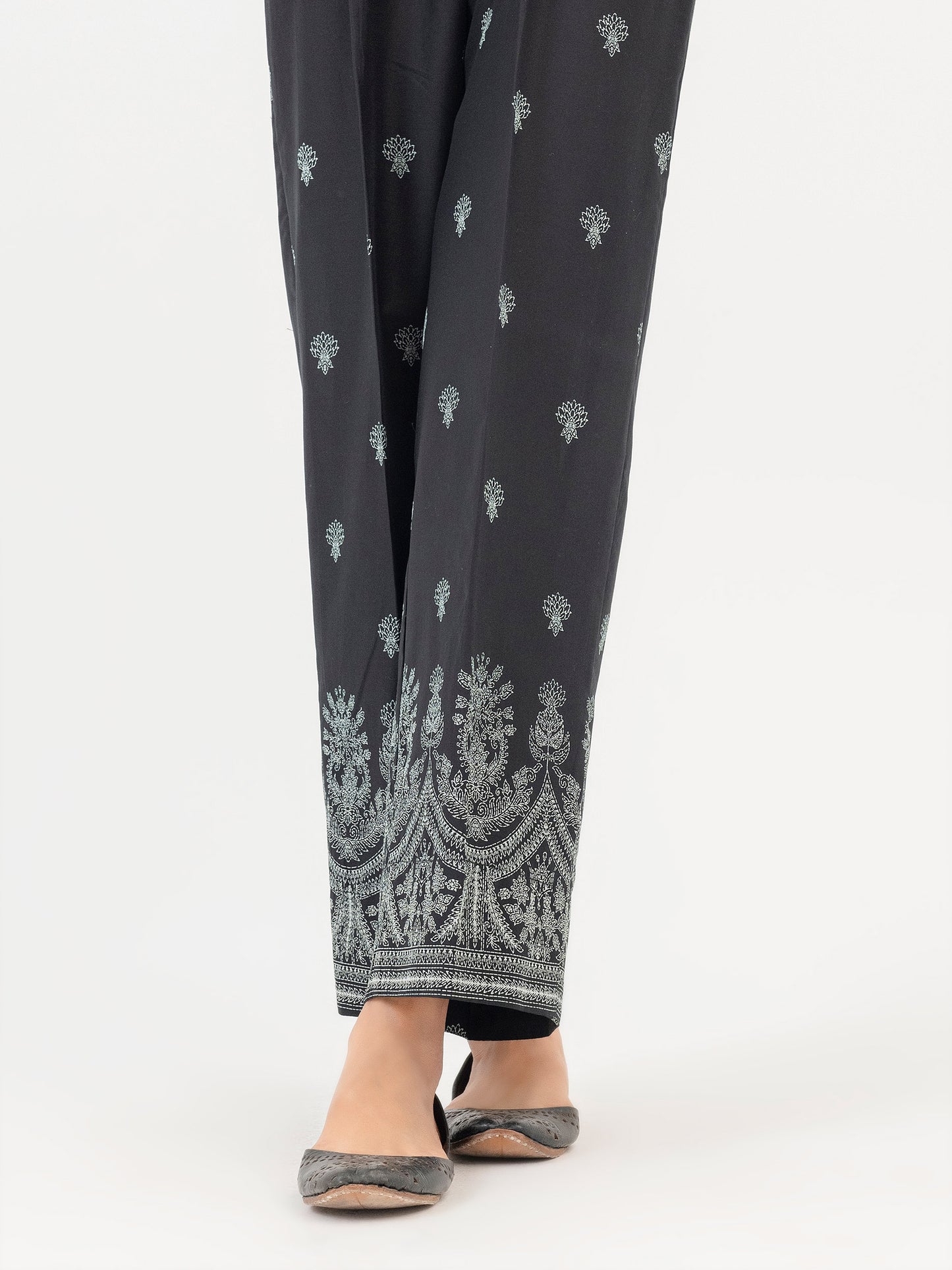 Cambric Trouser-Emboss Print (Pret)