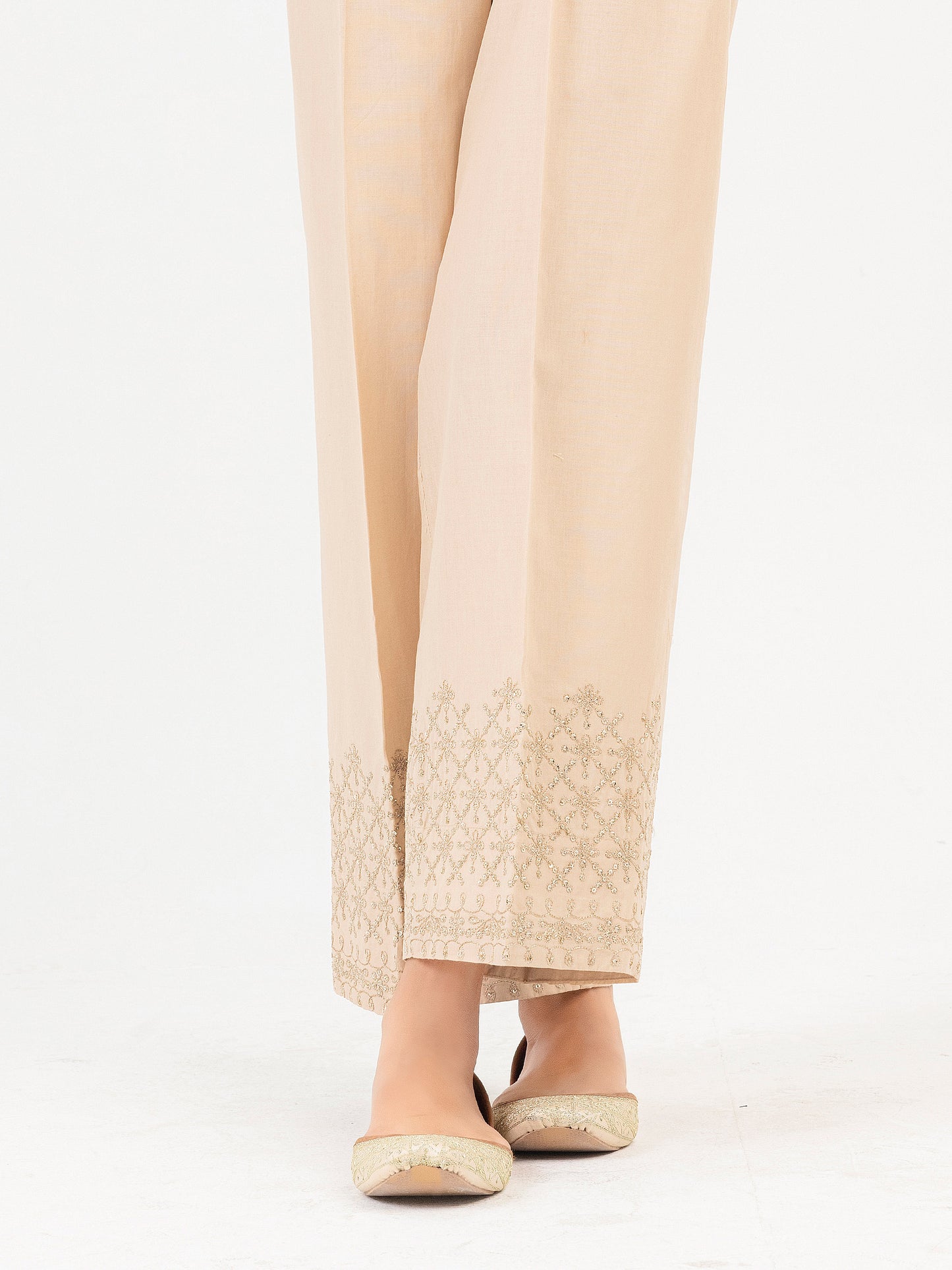 Cambric Trouser-Embroidered (Pret)