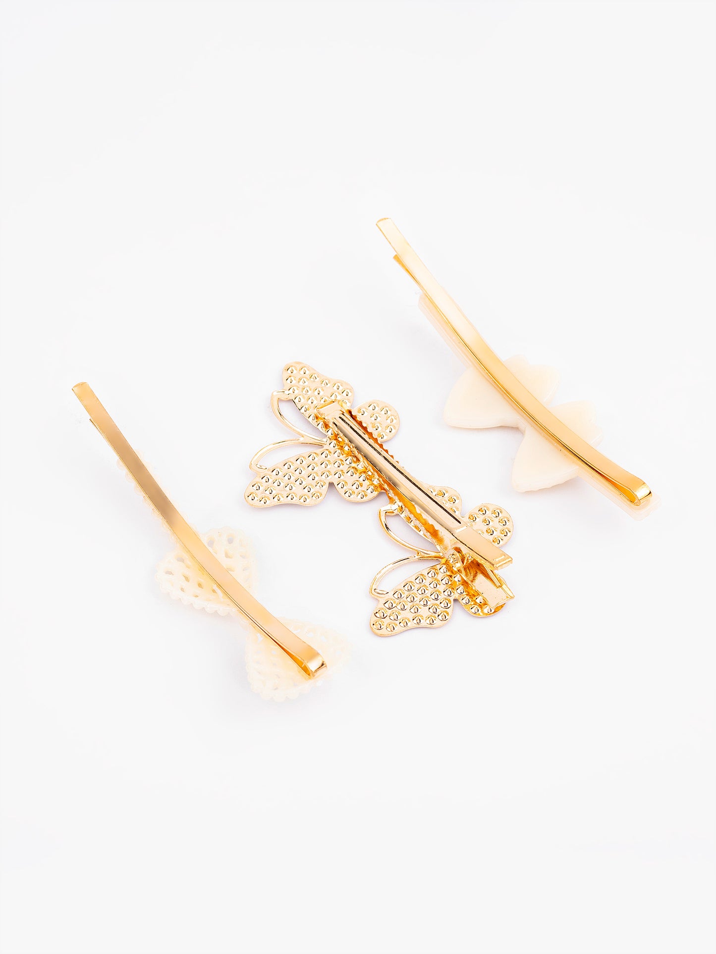 Pearl Embellished Hair Clip Set