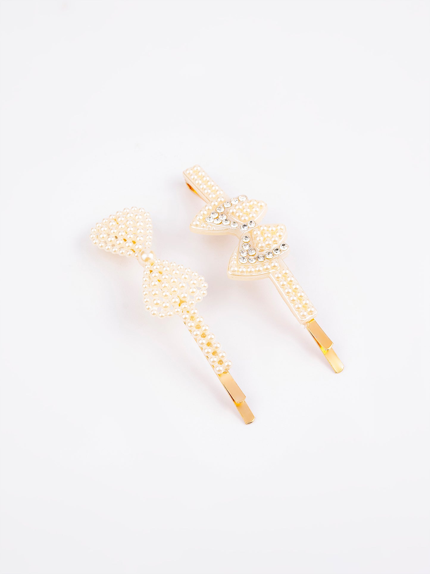 Pearl Embellished Hair Clip Set