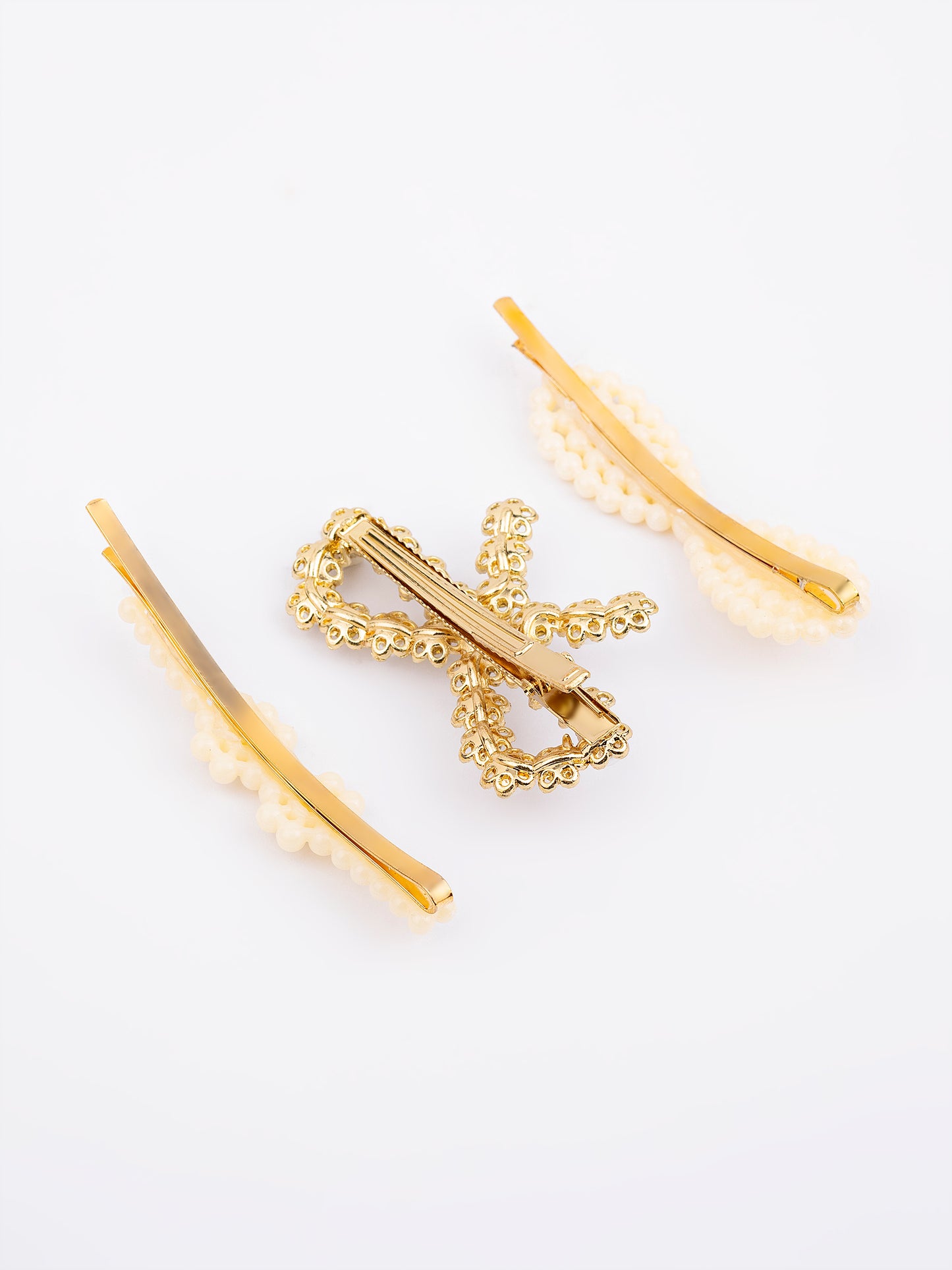 Pearl Embellished Hair Clip Set