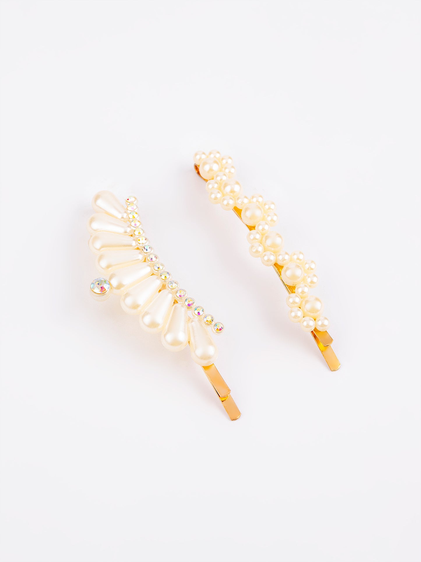 Pearl Embellished Hair Clip Set