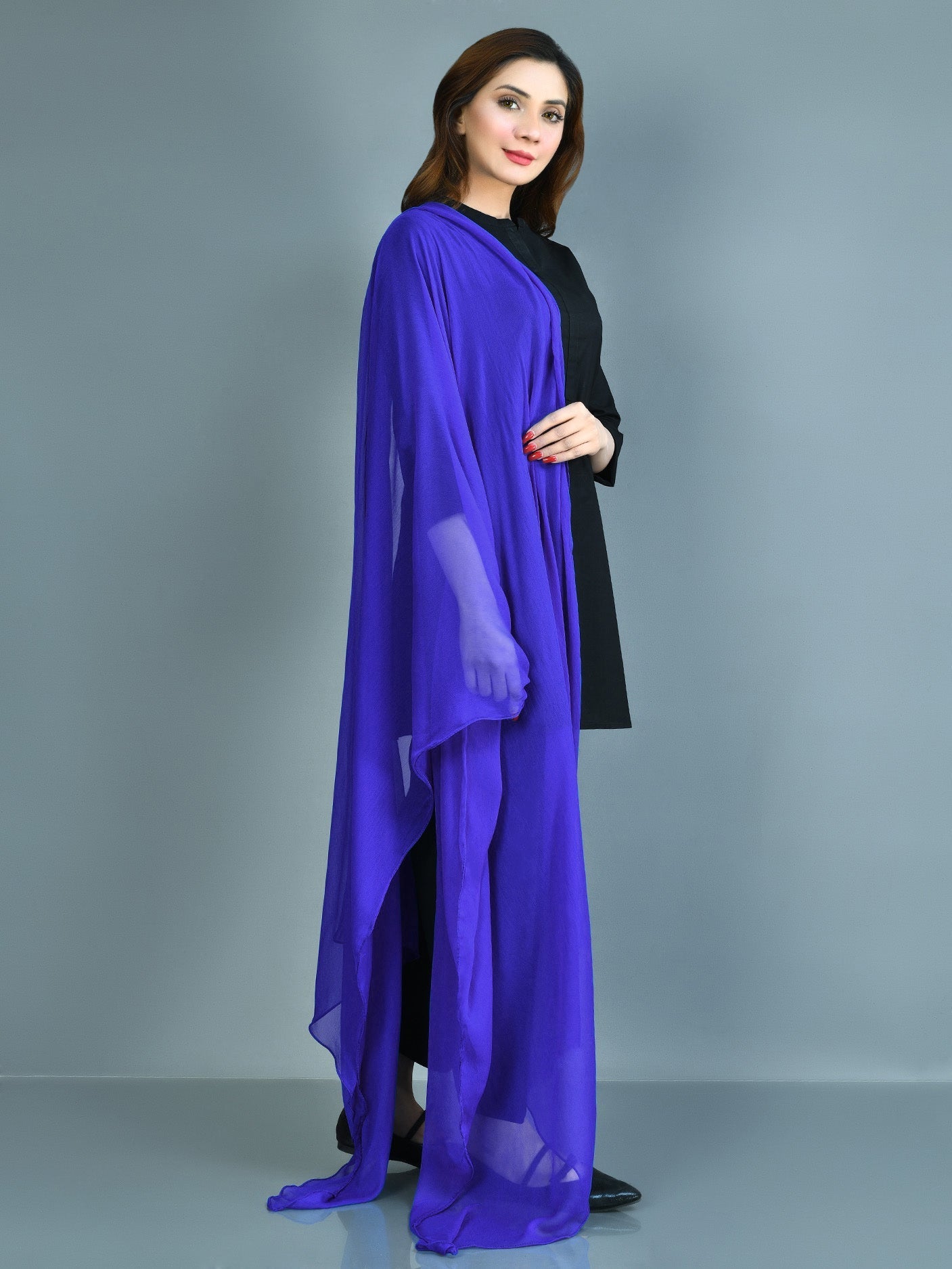 Chiffon Dupatta - Royal Blue