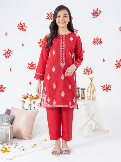 2 Piece Silk Suit-Embroidered