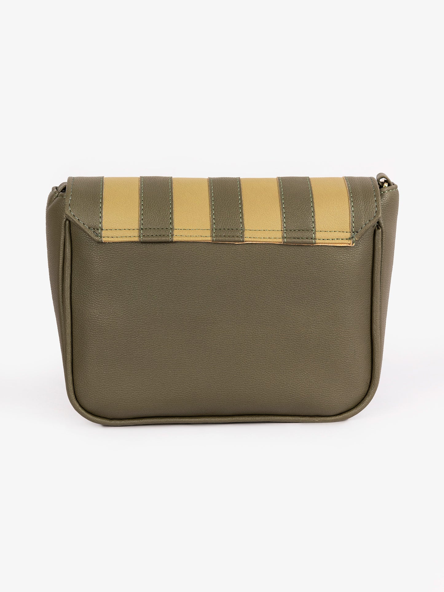 Striped Saddle Handbag