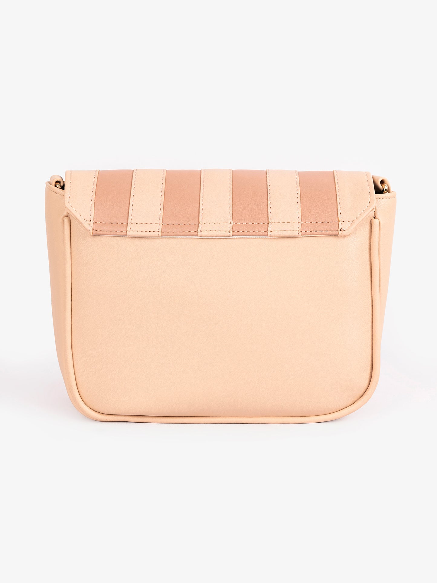 Striped Saddle Handbag