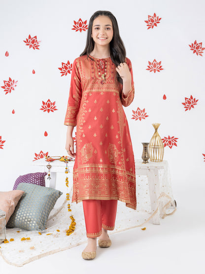 2 Piece Jacquard Suit-Embroidered