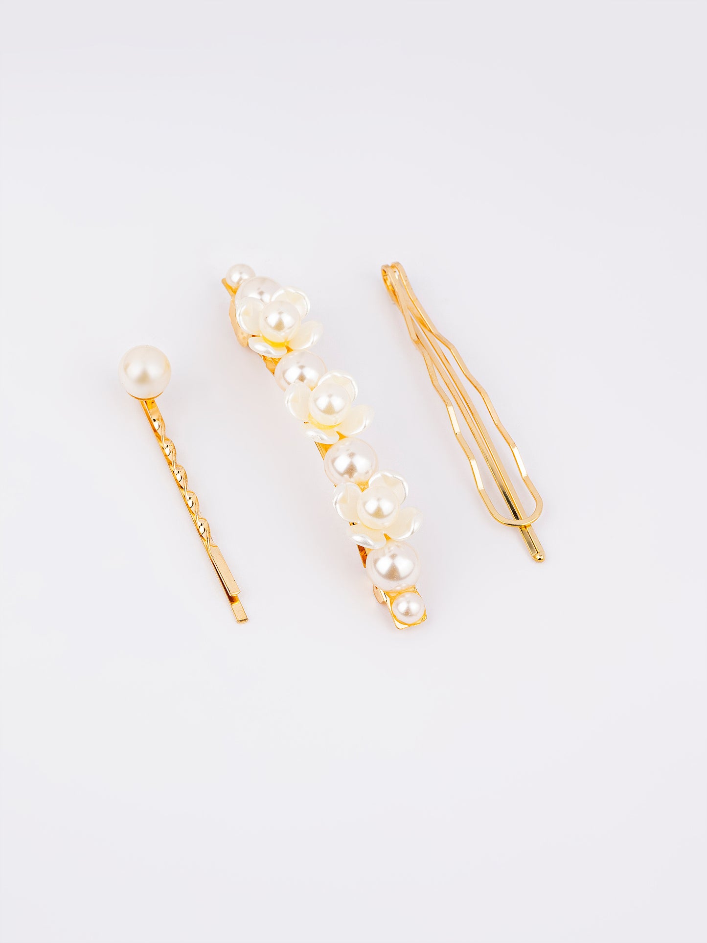 Pearl Embellished Hair Clip Set