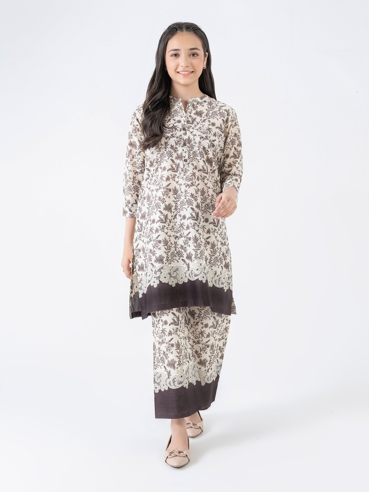 2 Piece Lawn Suit-Printed