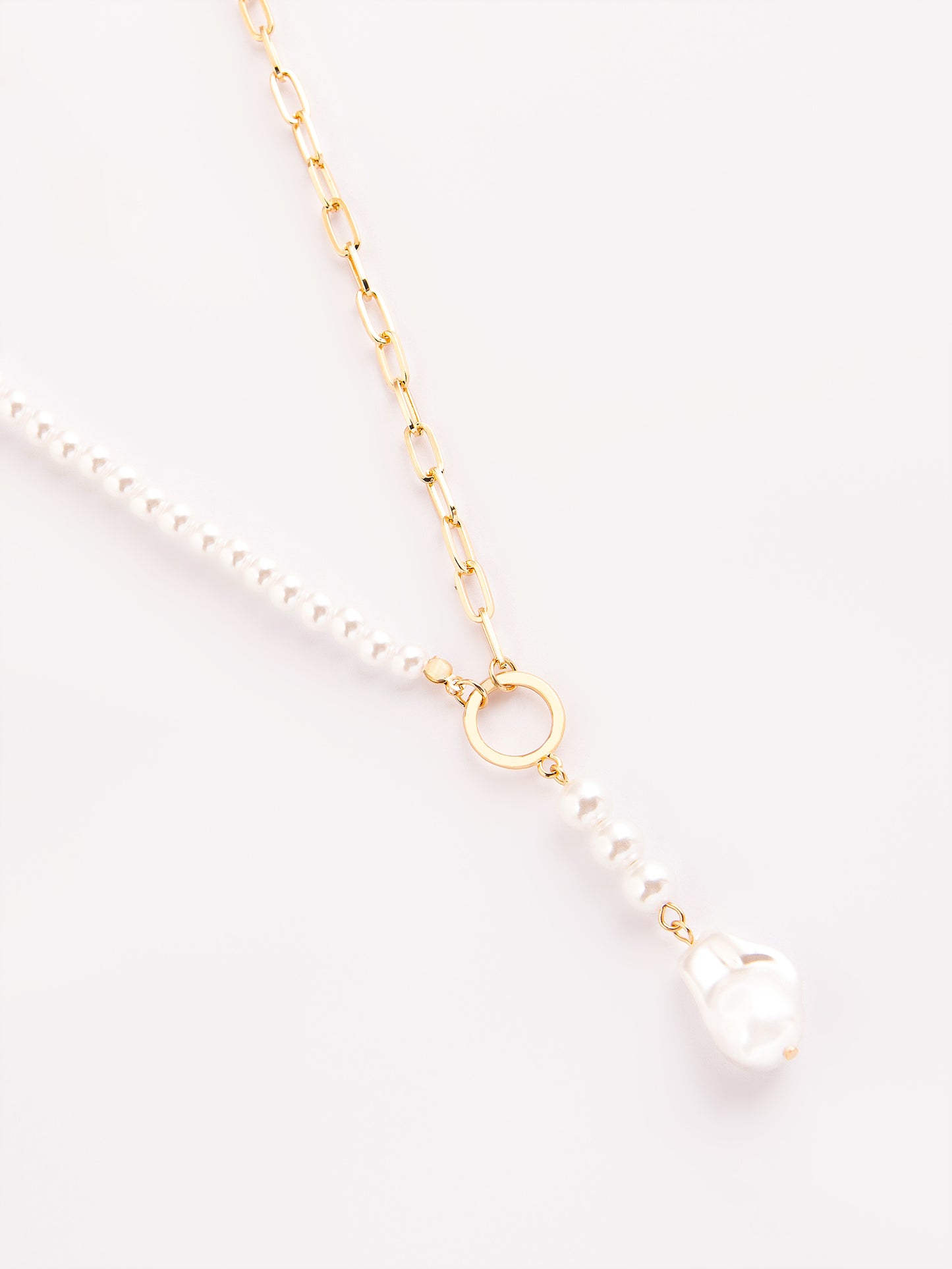 Pearl Embellished Toggle Necklace