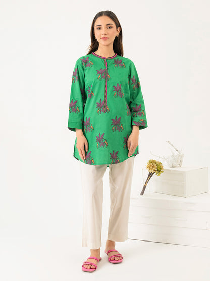 Cambric Kurti-Emboss Print (Pret)