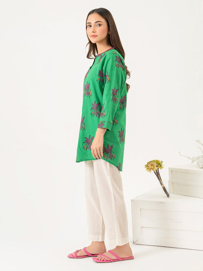 Cambric Kurti-Emboss Print (Pret)