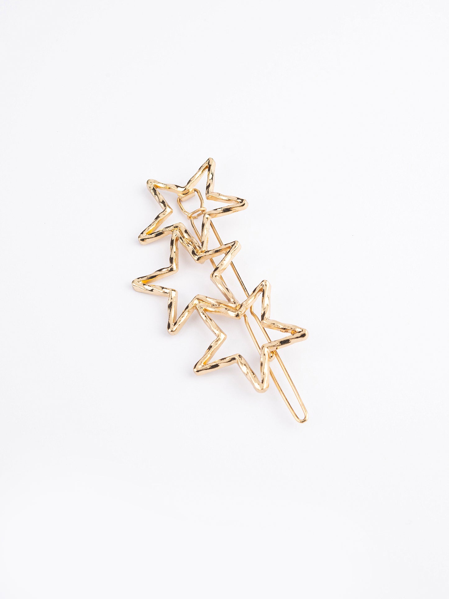 Textured Gold Hair Clip Set