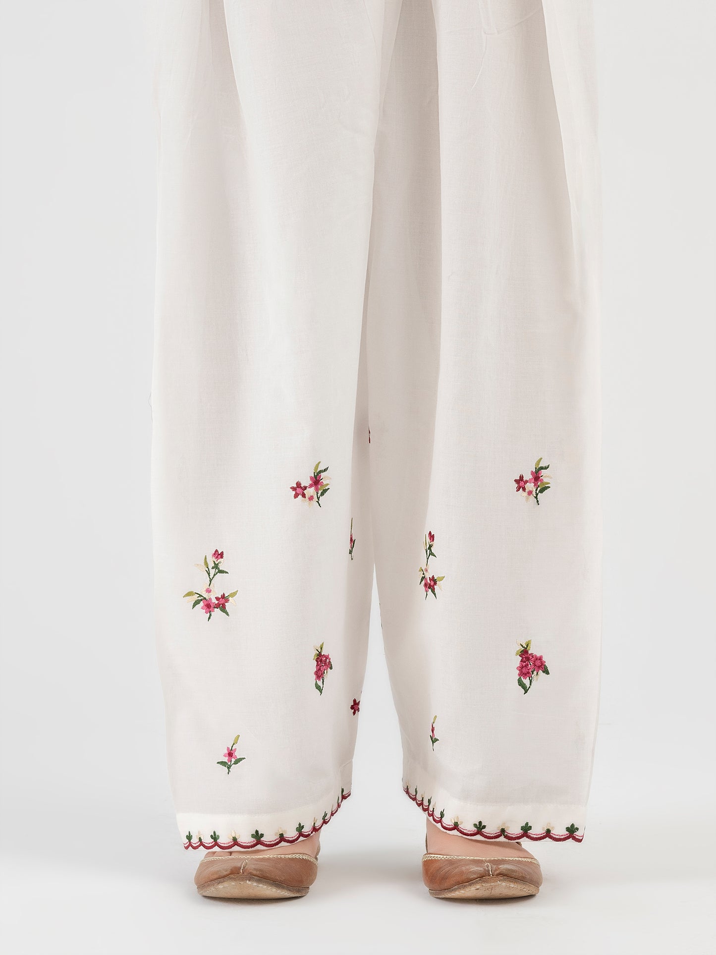 Embroidered Cambric Shalwar (Pret)