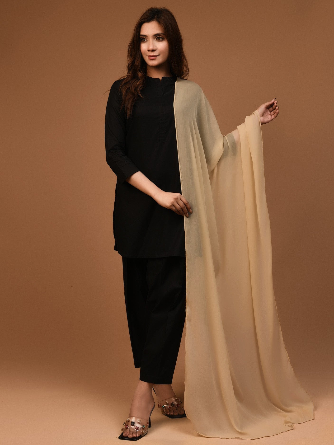 Chiffon Dupatta - Skin