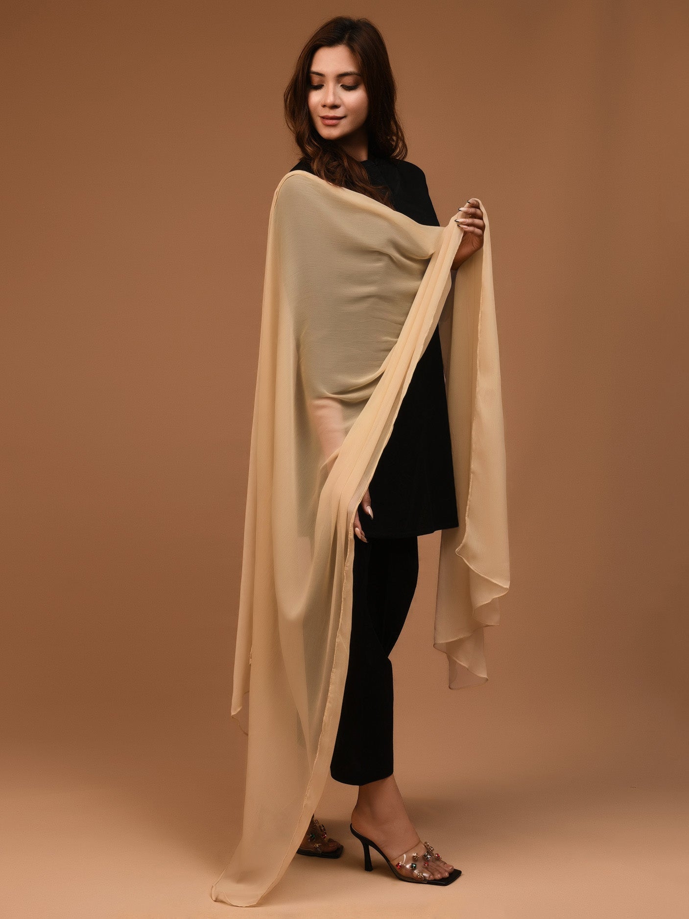 Chiffon Dupatta - Skin