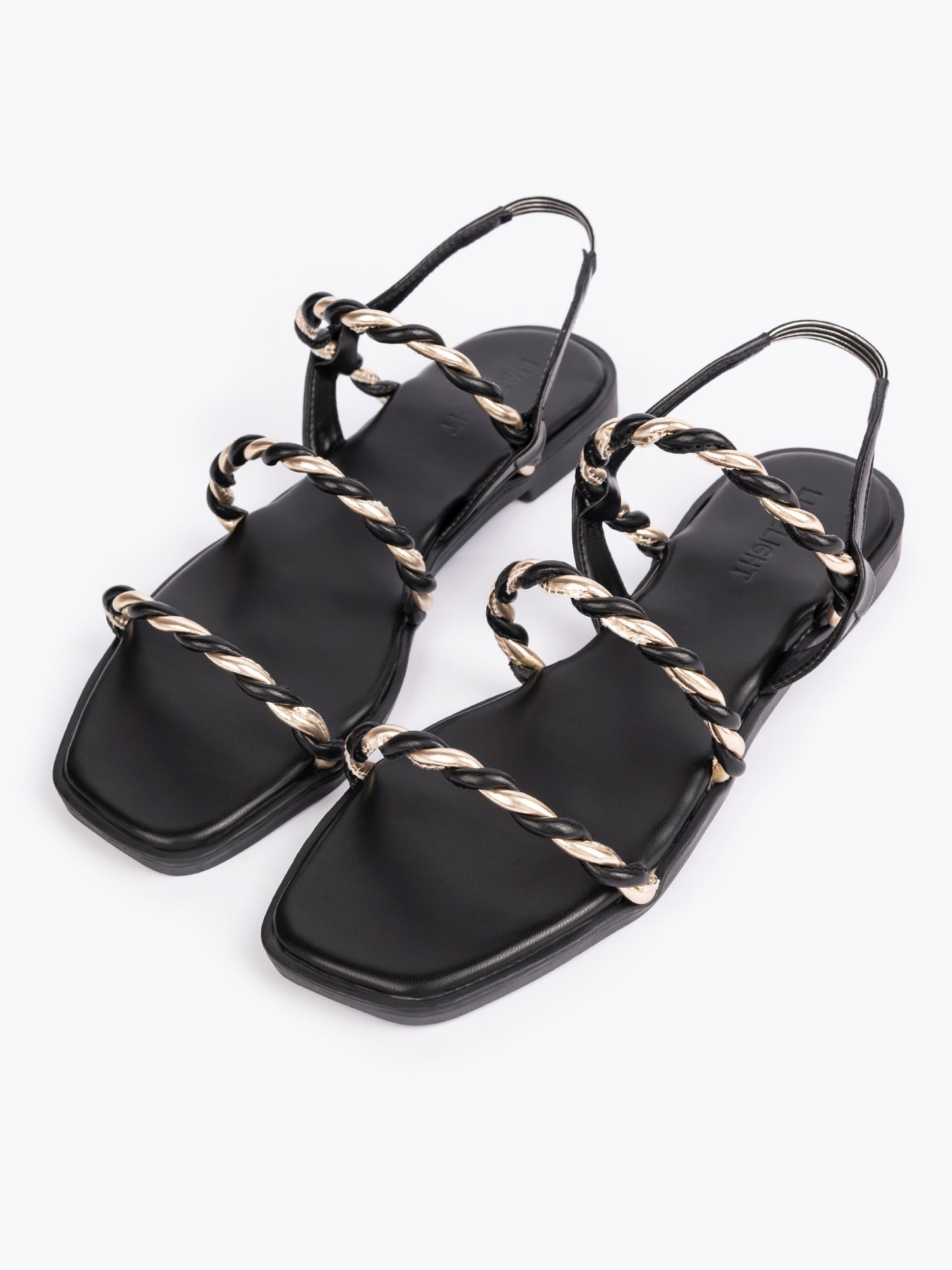 Twisted Tri-Strap Sandals