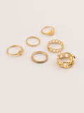 metallic-loop-rings-set