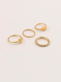 metallic-loop-rings-set