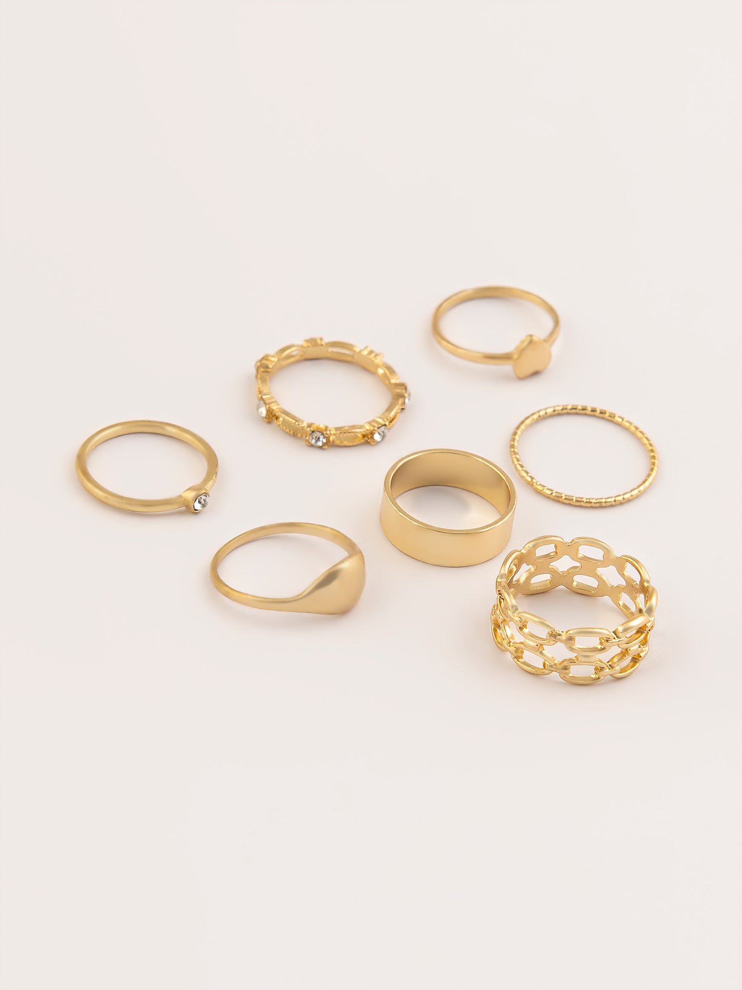 Vintage Textured Rings Set