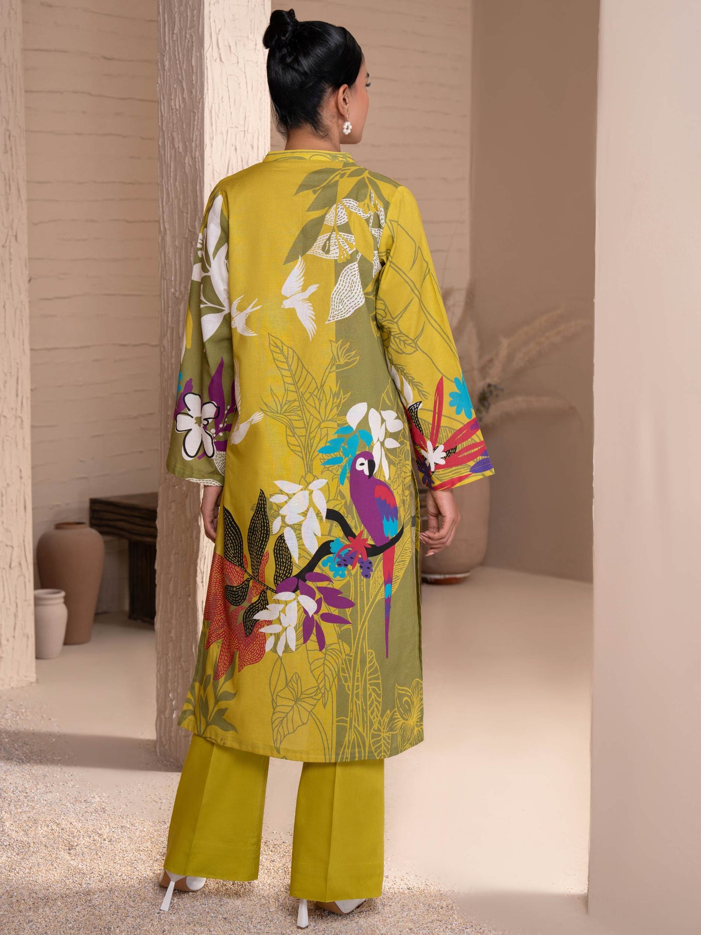 2 Piece Khaddar Suit-Printed (Unstitched)