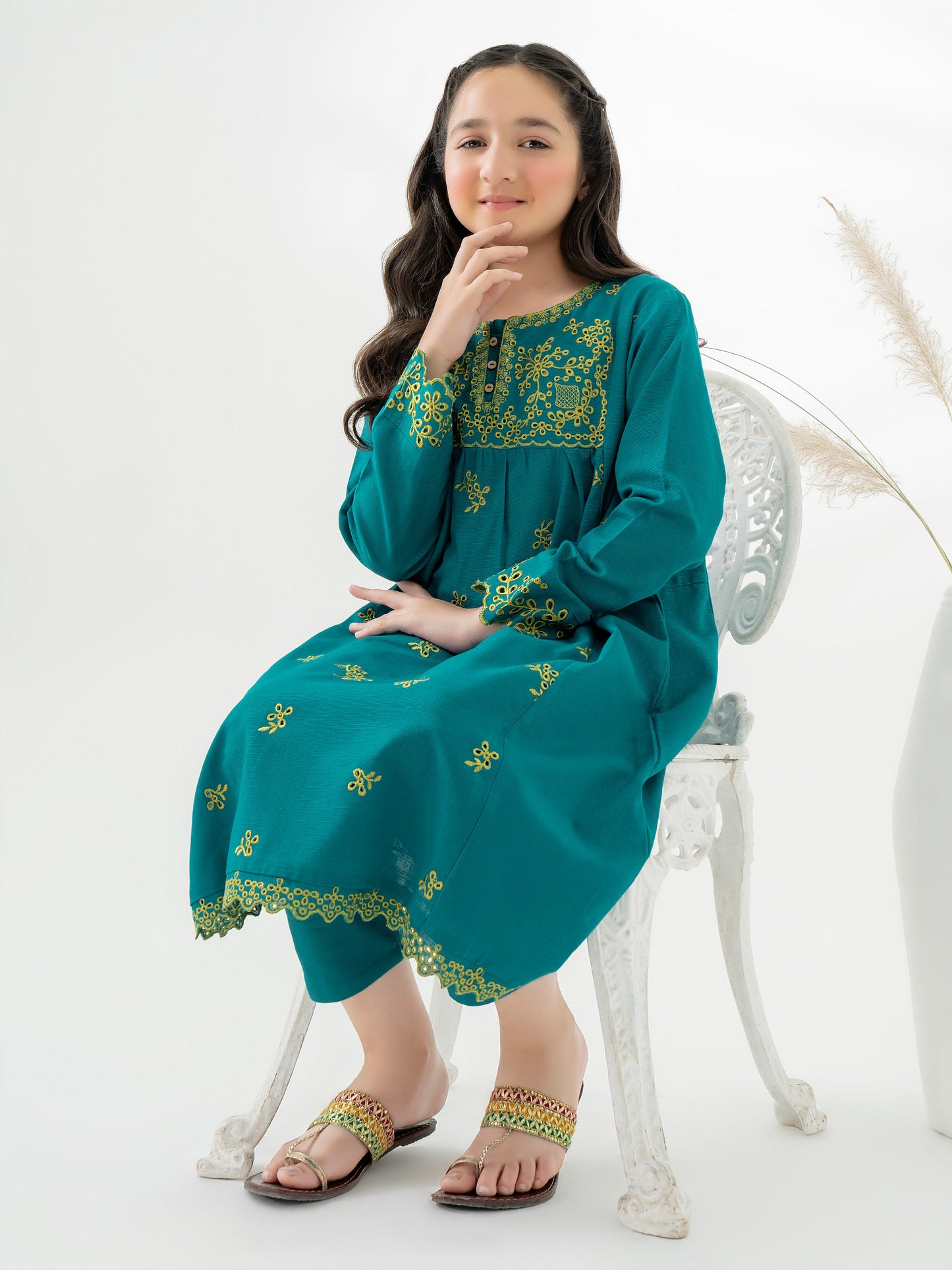 2 Piece Khaddar Suit-Embroidered