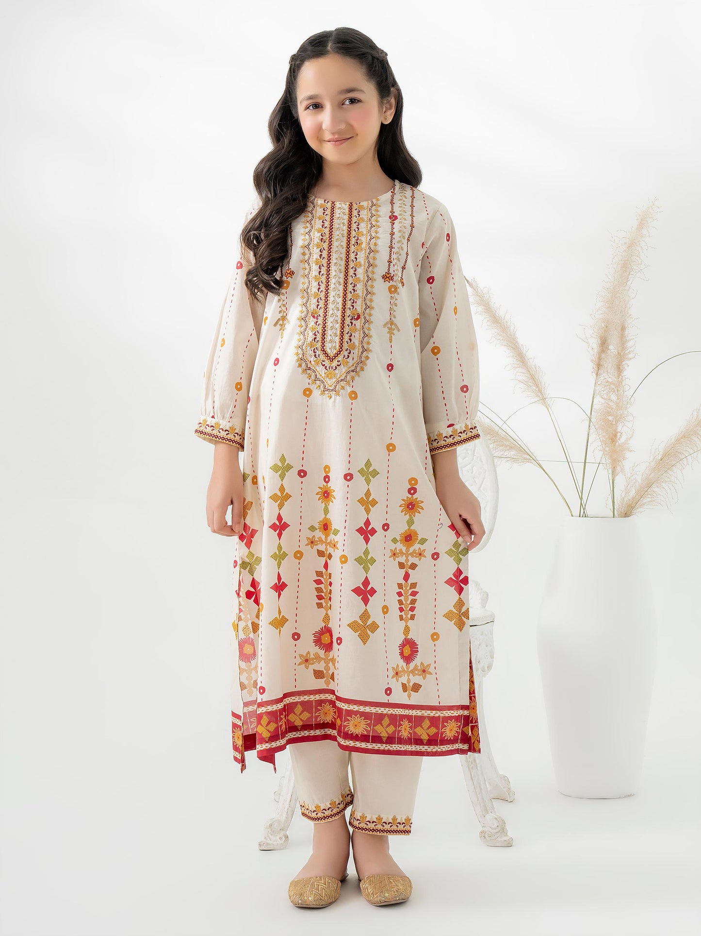 2 Piece Lawn Suit-Embroidered