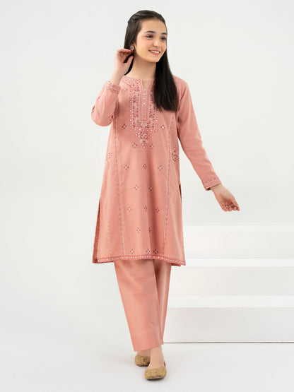 2 Piece Khaddar Suit-Embroidered