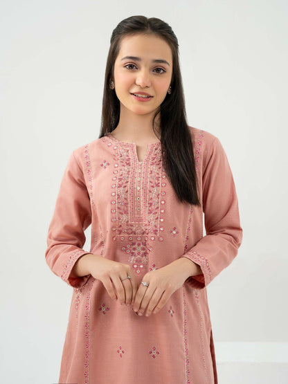 2 Piece Khaddar Suit-Embroidered