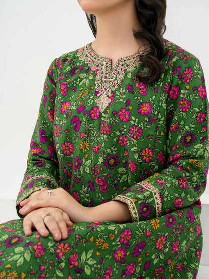 2 Piece Khaddar Suit-Embroidered