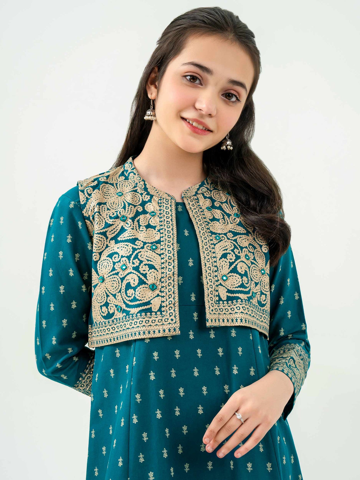 Khaddar Shirt With Bolero-Paste Print