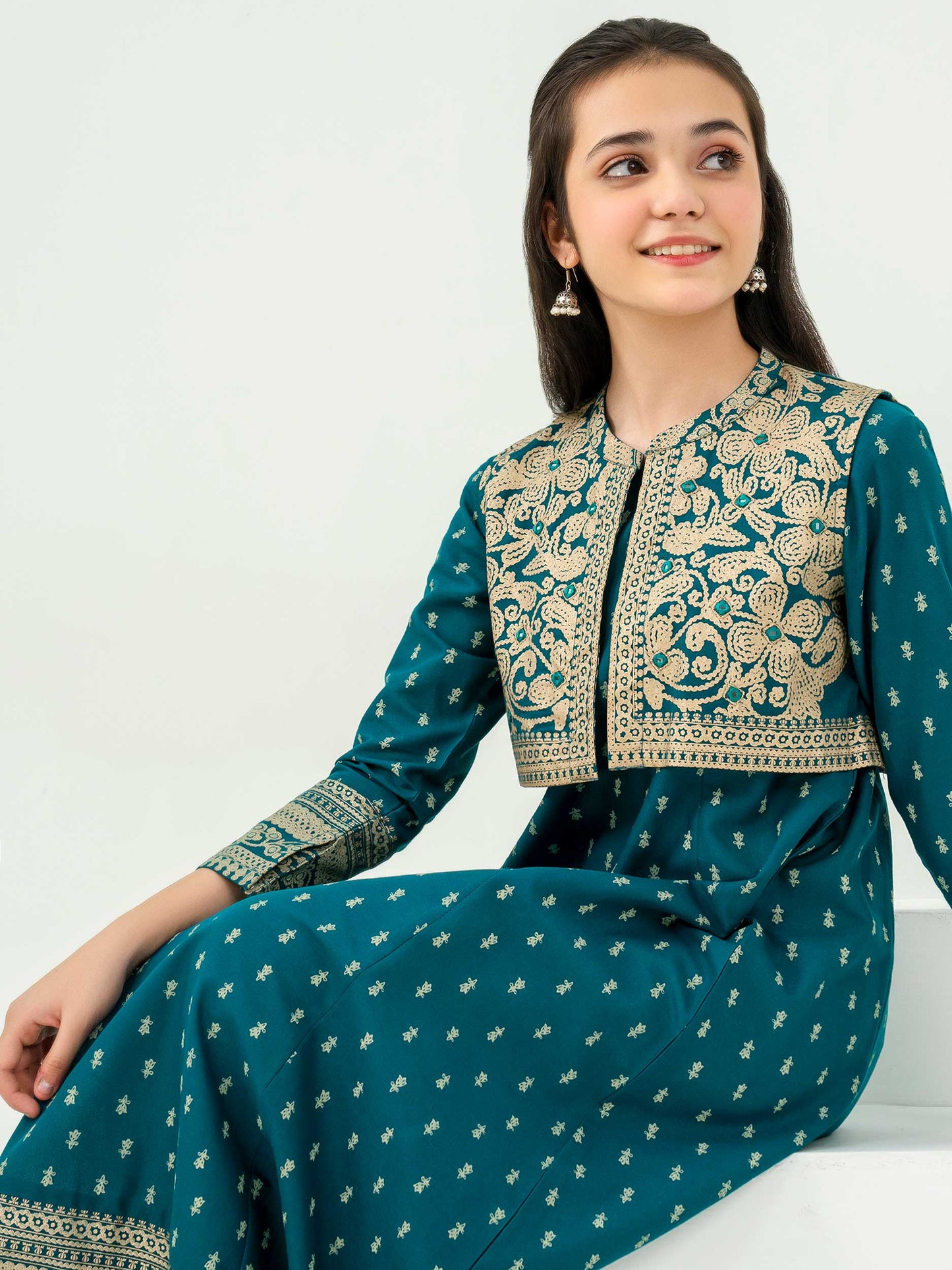 Khaddar Shirt With Bolero-Paste Print